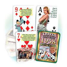This conflict, known as the space race, saw the emergence of scientific discoveries and new technologies. 1958 Trivia Challenge Playing Cards Happy Birthday Or Anniversary Gif Flickback Media