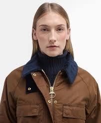 Shop the Barbour Ruth Waxed Jacket in Brown today.