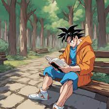 /goku+sitting+on+rock