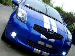 3m Silver Stripes On Blazing Blue Yaris Toyota Echo Stripes