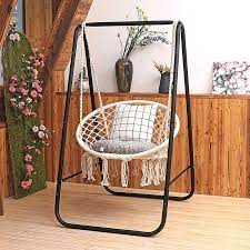 They come in a variety of sizes and styles, ranging from a simple adjustable hammock chair stand for hammock chairs and swings. Jaylin Swing Chair In 2021 Hanging Hammock Chair Hammock Chair Stand Diy Hammock Chair