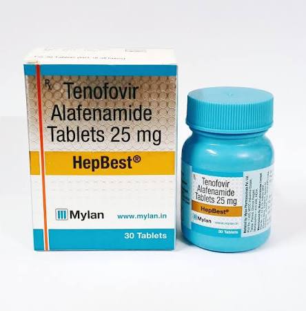Hepbest Tenofovir Alafenamide 25 Mg Tablets at ₹ 1399/bottle | Tafnat Tablet in New Delhi | ID: 23225579773
