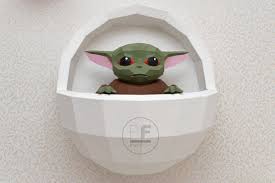 Diy Baby Yoda 3d Model Template Sponsored Yoda Baby Printing Capsule Ad Diy Baby Stuff Cards Handmade Diy Crafts