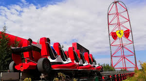 With a height of 112 metres (367 ft) and a maximum speed of 180 kilometres per hour (112 mph), red force is the tallest and fastest roller coaster in europe as of 2019. Red Force Ferrari Land Portaventura World Youtube
