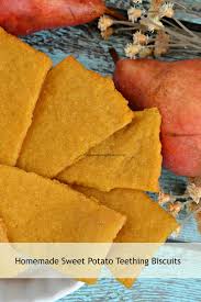 Homemade Sweet Potato Teething Biscuits Baby Food Sweet Teething Biscuits Baby Food Recipes