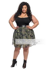 New Plus Size Camouflage Skater Skirt Plus Size Outfits Stylish Plus Size Clothing Chic And Curvy