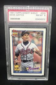 Oh, and he could also smack the stuffing out of a baseball. Auction Prices Realized Baseball Cards 1991 Topps Desert Shield Dave Justice