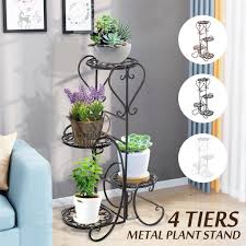 Get the best deals on metal plant stands. 4 Tier Steel Plant Stand Flower Planter Garden Display Holder Shelf Rack Decor Home Outdoor Buy At A Low Prices On Joom E Commerce Platform
