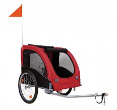 Trixie Hunde Fahrradanhanger Rot Schwarz M Rot Fahrradzubehor Fur Hunde