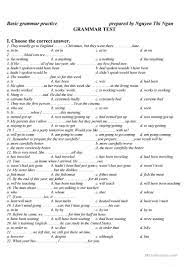 Try not to use books or other websites during the test—the idea is to find your natural level. Basic Grammar Test English Esl Worksheets For Distance Learning And Physical Classrooms