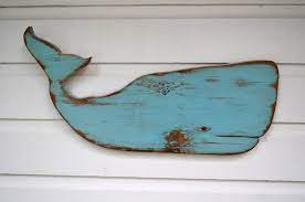 Wood Wooden Whale Hand Made Hand Painted Wall Nautical Beach Coastal Sign Decor Nautical Whale Wall Art Wooden Whale Driftwood Art