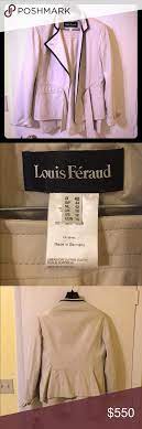 Last Chance Louis Feraud Leather Suit Cream Navy Louis Feraud Clothes Design Suits