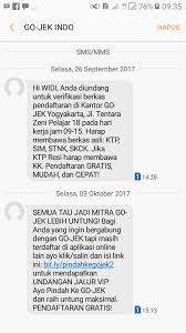 Dapat Undangan Panggilan Dari Gojek Lewat Sms Dan Verifikasi Akun Driver Update Informasi Menarik