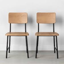 2pk Wood Steel Dining Chair Black Hearth Hand With Magnolia In 2020 Steel Dining Chair Plastic Dining Chairs Dining Chairs
