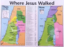 wall chart then and now where jesus walked laminated then and now series