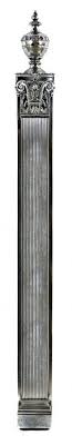 Pilasters of the same order. Stunning Highly Polished Nickel Plated Cast Bronze Dillinger Robbed First National Bank Building Lobby Pilaster With Original Urn Shaped Finial