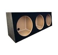 Universal Triple 12” Sealed Wedge Subwoofer Enclosure Box Heavy Duty- Black