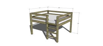 Loft bed plans, queen bunk bed, full, wood, wooden, twin loft bed. Free Diy Furniture Plans How To Build A Queen Sized Low Loft Bunk Bed The Design Confidential