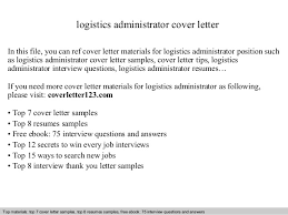 17 cover letter examples free premium templates. Logistics Administrator Cover Letter