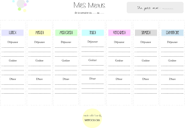 Meal planning ou comment organiser ses repas facilement. Planning Des Repas Imprimable Avec Planificateur Repas Hebdomadaire Imprimer Et Menu De La Semaine Imprimer 71 3 Planificateur Repas Planificateur Menu Semaine