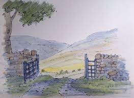 Yorkshire Dales Gateway Sketch John Edwards Drawing Scenery Watercolor Paintings For Beginners Watercolor Landscape