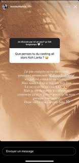 La nouvelle saison de l'émission d'aventure de tf1, intitulée koh lanta : Ines Loucif Reveals The Reason Why She Will Not Be In The Casting Of Koh Lanta