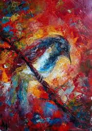Abstract Bird Paintings On Canvas Abstract Bird Painting Art Animal Paintings Bird Art