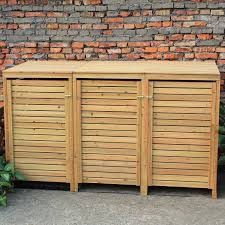 Woodside Wooden Outdoor Wheelie Bin Cover Storage Cupboard Screening Unit Ebay Small Outdoor Storage Outdoor Storage Sheds Storage Bins