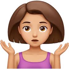 Girl with shrugging shoulders emoji ...