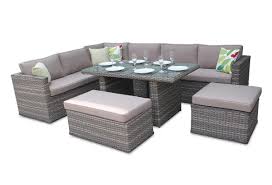 This anthracite rattan corner sofa complete with a matching footstool is super stylish and exceptionally comfy, allowing you to sit outside and enjoy the sun while feeling as though you're sat in the comfort of your own lounge. Brantwood Rattan Corner Sofa Dining Modular Furniture Set Natural Rattan Corner Sofa Discount Outdoor Furniture Dining Furniture Sets
