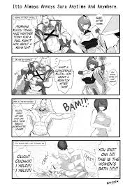Itto always annoys Sara anytime and anywhere, a short fan comic by me  (Kamilisme) : r Genshin_Impact