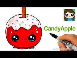 How To Draw A Candy Apple Easy Youtube Candy Drawing Draw So Cute Christmas Cute Drawings