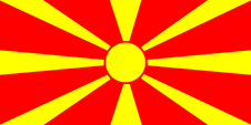 Landet ligger på balkanhalvön och gränsar i väst till albanien, i norr till kosovo och serbien, i öst till bulgarien och i söder till grekland. Nordmakedonien Flagge In Lexikon Und Shop