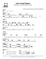 your great name todd dulaney chord chart pdf your great