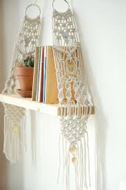 Etsyfindoftheday 2 5 30 17 Macrame Home Decor By Nomamacrame Modern Hanging Shelf With Wooden Be Wall Hanging Shelves Macrame Wall Hanging Macrame Projects