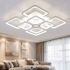 Citra 100w 8 Light Square Modern Led Chandelier Ring For Dining Living Room Office Room Living Room Office Dining Living Room Ceiling Lights