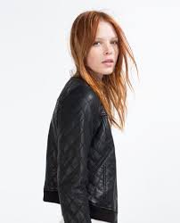 Image 1 Of Leather Bomber Jacket From Zara Cazadoras Mujer Cazadora Bomber Cazadora Cuero