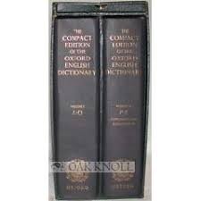 The Compact Edition Of The Oxford English Dictionary 2 Vols W Reading Glass By Herbert Coleridge