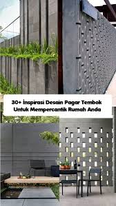 Pemilihan material pagar yang dirasa aman bagi pagar rumah adalah batu bata atau tembok atau beton. 30 Inspirasi Desain Pagar Tembok Untuk Mempercantik Rumah Anda