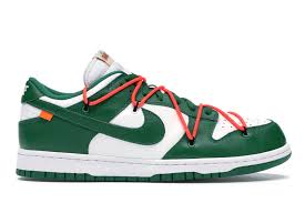 Nike Dunk Low Off White Pine Green In 2020 Nike Dunks Nike Nike Dunk Low
