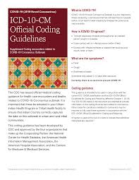 Covid 19 Icd 10 Cm Official Coding Guidelines Urban Indian Health Institute