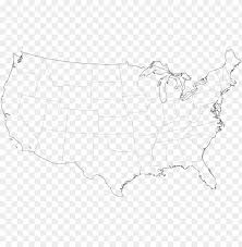 Thin graphic elements vector illustration, outline pattern on a white. United States Outline Us Map To Color Png Image With Transparent Background Toppng