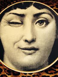 FORNASETTI *FIRST* JULIA PLATE Motiv #1 Rosenthal "Winking Julia" MUST  HAVE!