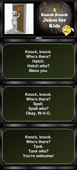 What sets these jokes for teens apart? 22 Ideas Funny Jokes To Tell Knock Knock Laughing For Kids Funny Jokes For Kids Knock Knock Jokes Jokes For Kids