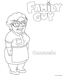 Browse hundreds of printable coloring pages that will keep your little ones busy for hours. Family Guy Consuela Coloring Pages Printable