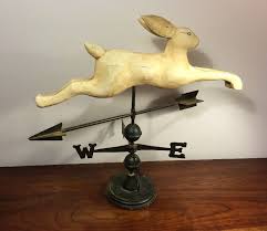 Vintage Decorative Weather Vane White Wood Rabbit Compass Arrow Wrought Iron White Wood Weather Vanes Wood