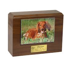 Pet cremation urns photo cubes keepsake urns vet clinics decorative boxes pets navy collection animals and pets. Small Photo Walnut Wood Pet Cremation Urn