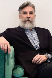 Gray Beard Style With Dapper Suit For Men Grey Beards Beard Styles Beard No Mustache