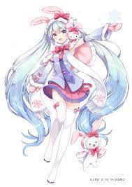 Snow Miku X Hello Kitty 1 2 Hatsune Miku Vocaloid Chibi Anime Kawaii Miku Anime Miku Hatsune Vocaloid