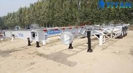 Tri Axle 40ft Gooseneck Skeletal Trailer for Sale